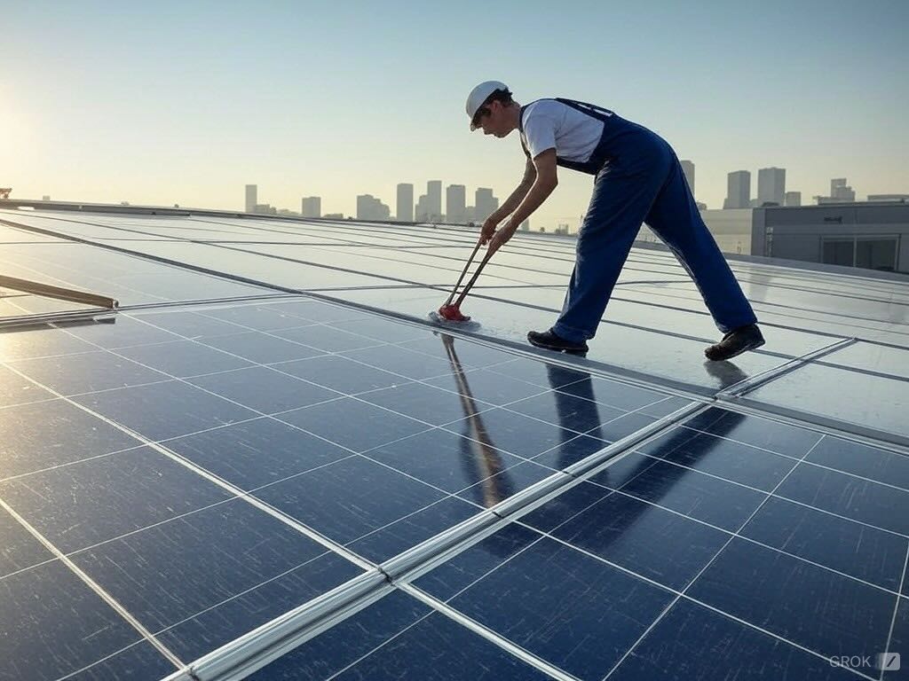 schools solar panel cleaning